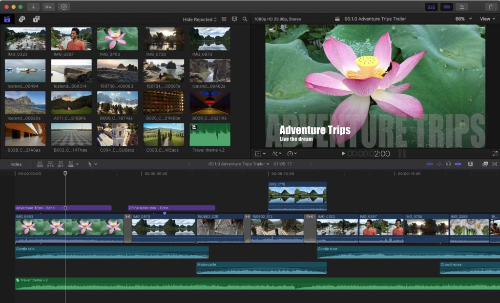 Final Cut Pro X video editing software for YouTube